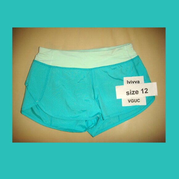 Ivivva Other - Ivivva Girl by Lululemon 🍋Speedy Shorts drawstring liner pocket green size 12